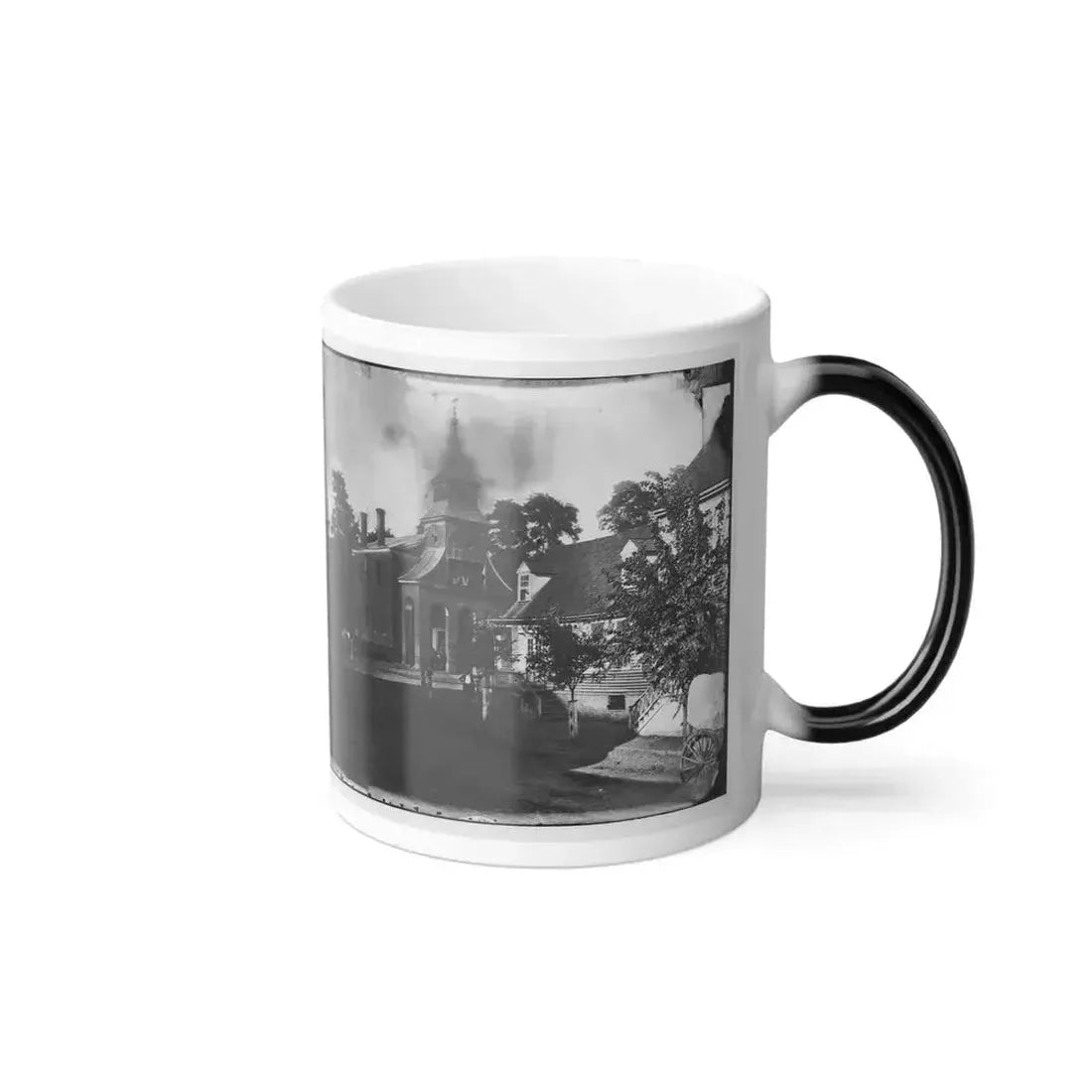Culpeper Court House, Va.  Court House, With a Group of Confederates Captured at Cedar Mountain on Balcony (U.S. Civil War) Color Changing Coffee Mug 11oz - Go Mug Yourself