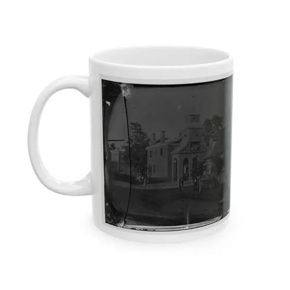 Culpeper Court House, Va.  Court House, With A Group Of Confederates Captured At Cedar Mountain On Balcony (U.S. Civil War) White Coffee Mug - Go Mug Yourself