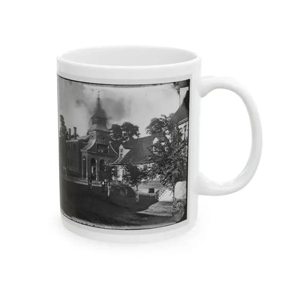 Culpeper Court House, Va.  Court House, With A Group Of Confederates Captured At Cedar Mountain On Balcony (U.S. Civil War) White Coffee Mug - Go Mug Yourself