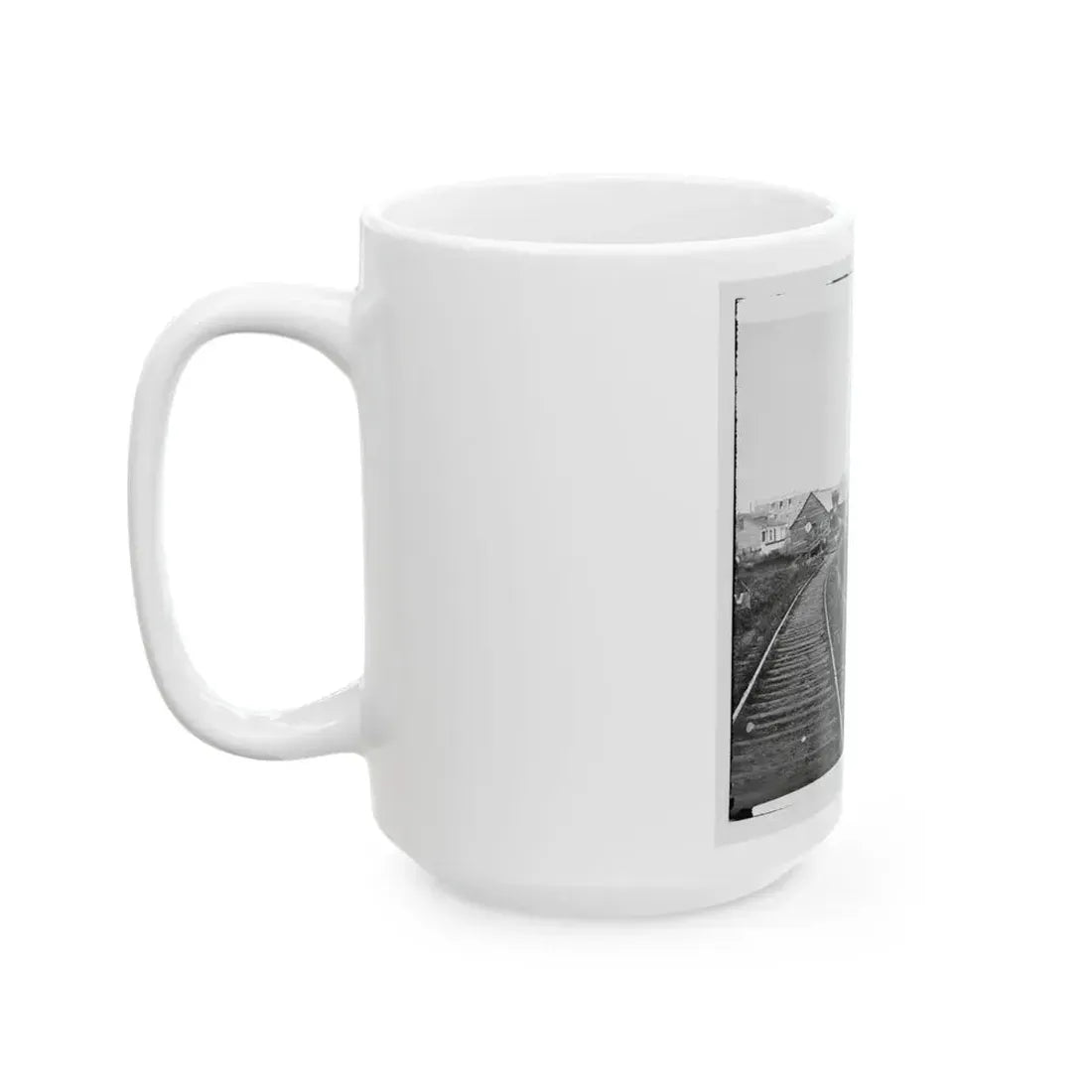 Culpeper Court House, Va. Freight Train On Orange And Alexandria Railroad (U.S. Civil War) White Coffee Mug - Go Mug Yourself