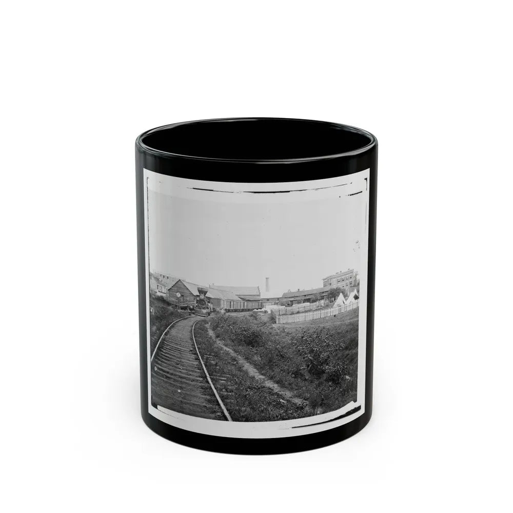 Culpeper Court House, Va. Freight Train On Orange And Alexandria Railroad (U.S. Civil War) Black Coffee Mug-11oz-Go Mug Yourself