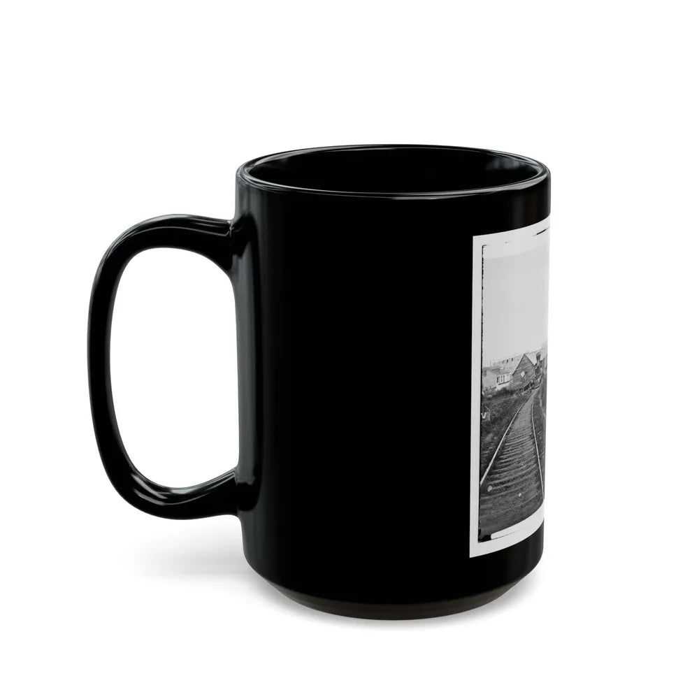 Culpeper Court House, Va. Freight Train On Orange And Alexandria Railroad (U.S. Civil War) Black Coffee Mug-Go Mug Yourself