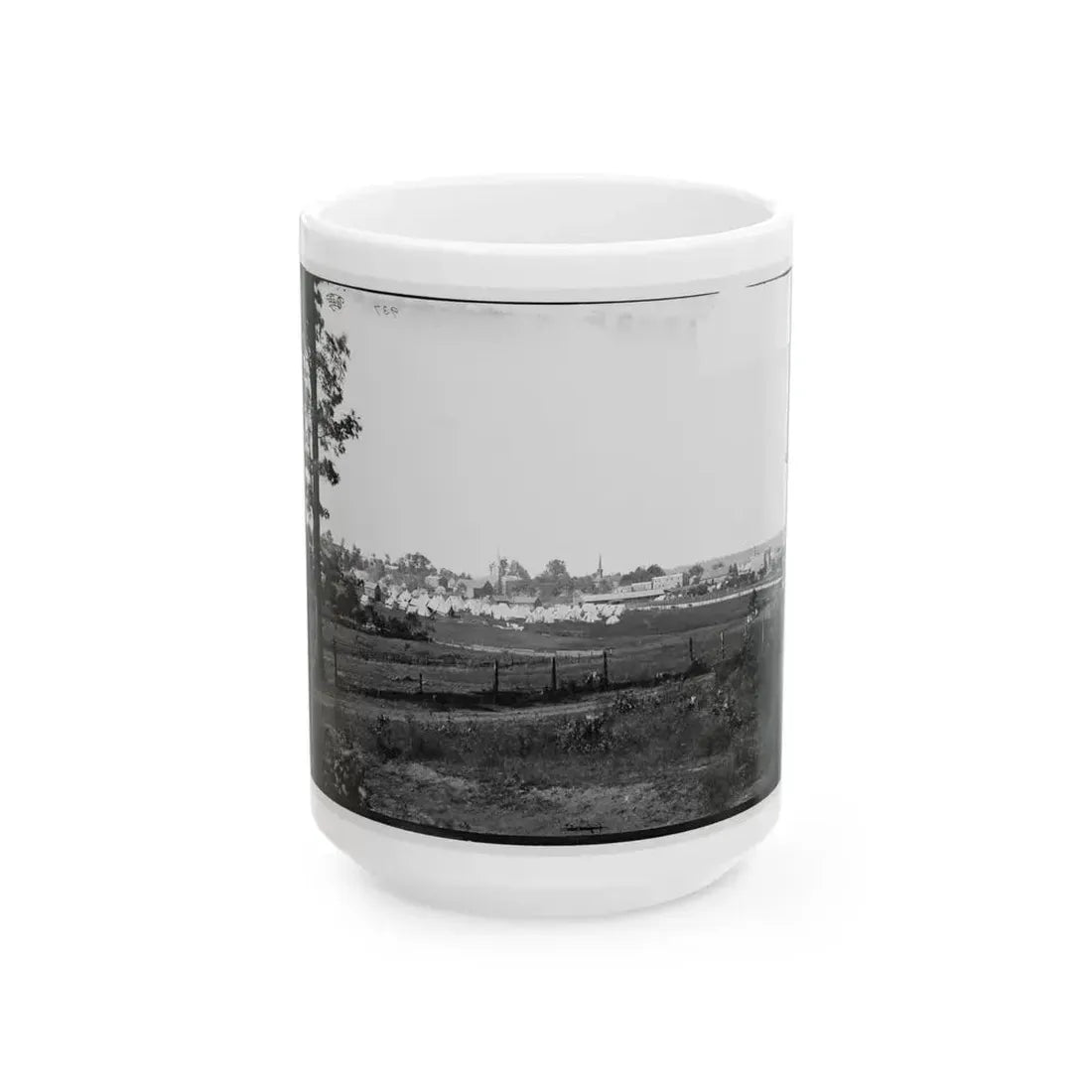 Culpeper, Va. Encampment On The Edge Of Town (U.S. Civil War) White Coffee Mug 15oz - Go Mug Yourself