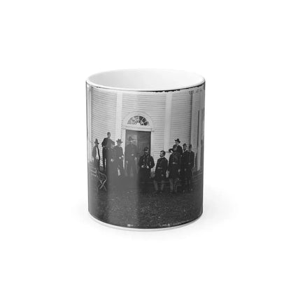 Culpeper, Va. Gen. George G. Meade and Staff on Steps of Wallack's House (U.S. Civil War) Color Changing Coffee Mug 11oz Default Title 11oz - Go Mug Yourself