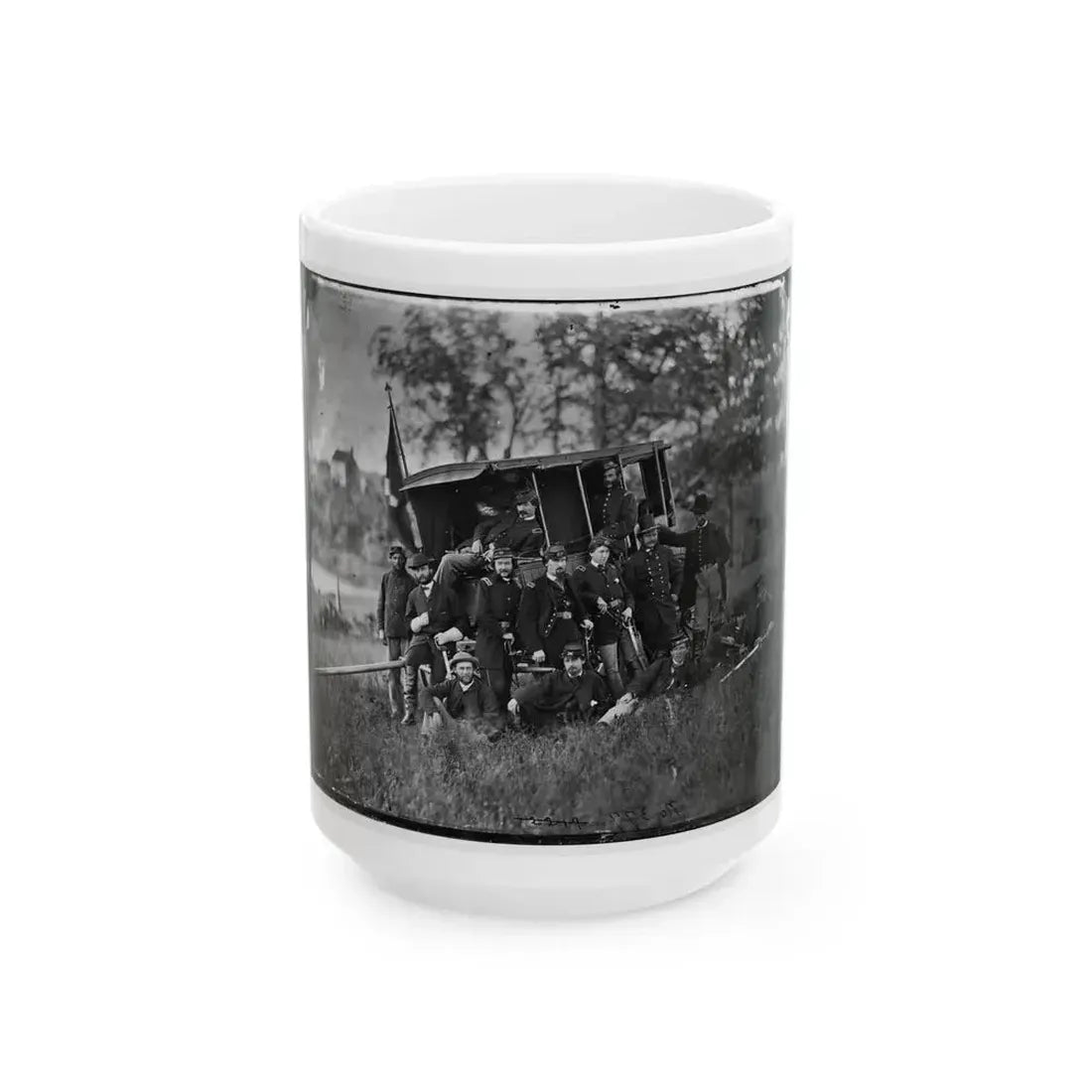 Culpeper, Va. Gen Robert O. Tyler And Staff Of The Artillery Reserve (U.S. Civil War) White Coffee Mug 15oz - Go Mug Yourself
