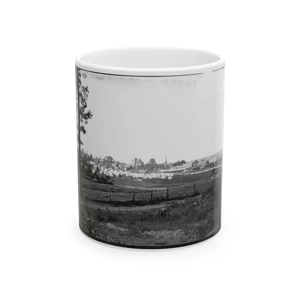 Culpeper, Va. Encampment On The Edge Of Town (U.S. Civil War) White Coffee Mug-11oz-Go Mug Yourself