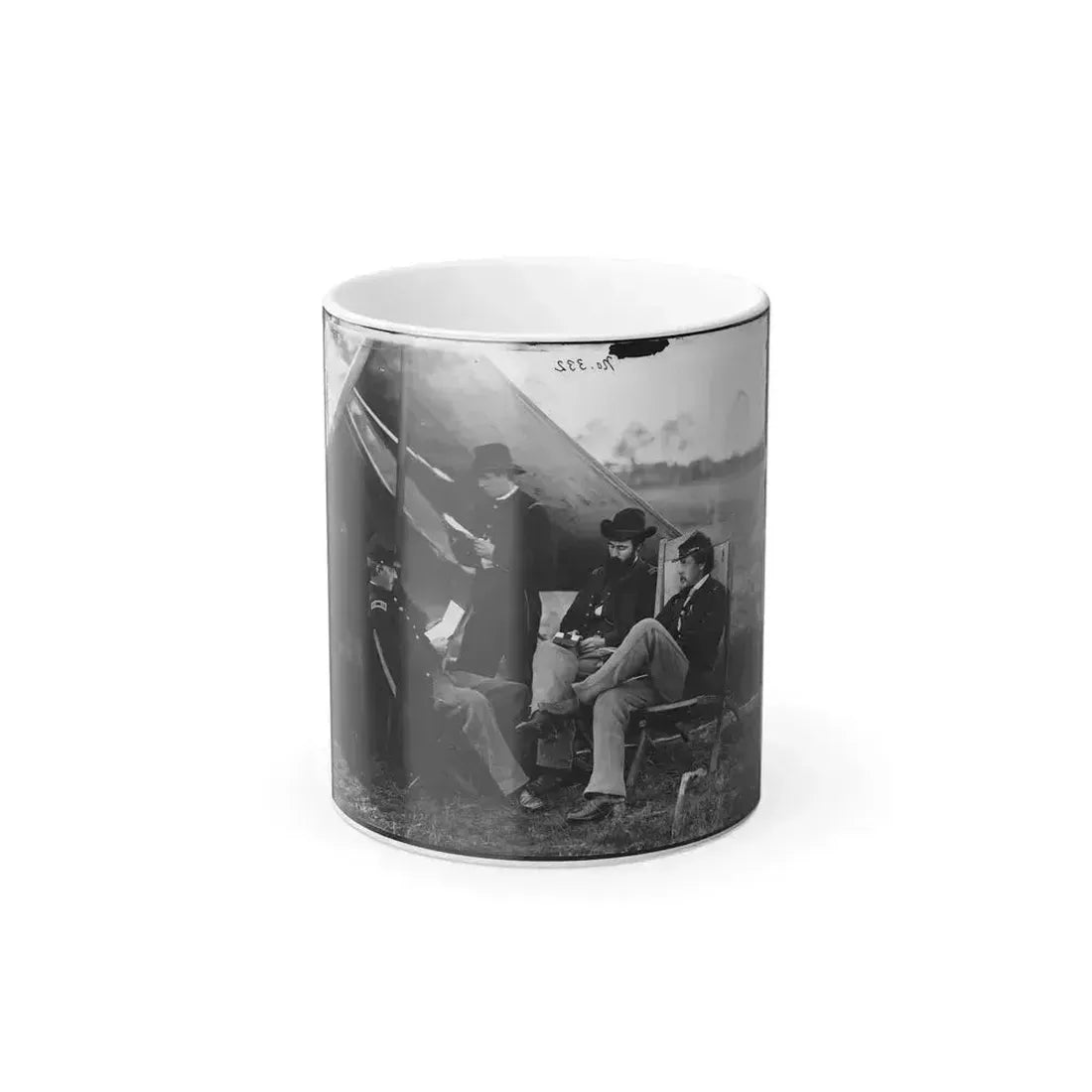 Culpeper, Virginia. Group of Officers. Capt. Pierce, Capt. Page, Capt. Howell, Lt. Kelly. Headquarters, Army of the Potomac (U.S. Civil War) Color Changing Coffee Mug 11oz Default Title 11oz - Go Mug Yourself