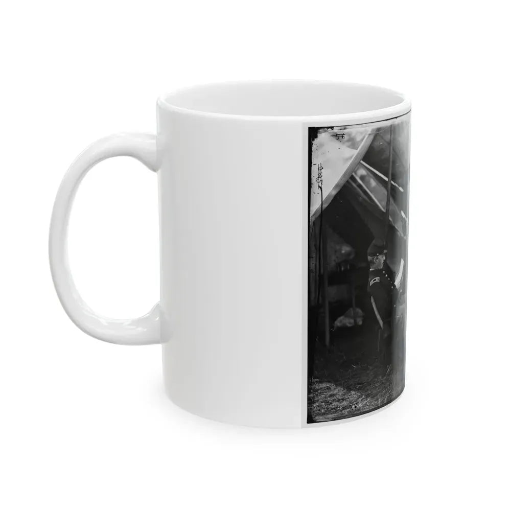 Culpeper, Virginia. Group Of Officers. Capt. Pierce, Capt. Page, Capt. Howell, Lt. Kelly. Headquarters, Army Of The Potomac (U.S. Civil War) White Coffee Mug - Go Mug Yourself