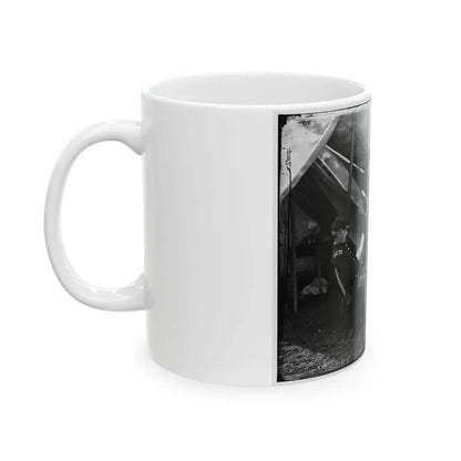 Culpeper, Virginia. Group Of Officers. Capt. Pierce, Capt. Page, Capt. Howell, Lt. Kelly. Headquarters, Army Of The Potomac (U.S. Civil War) White Coffee Mug - Go Mug Yourself
