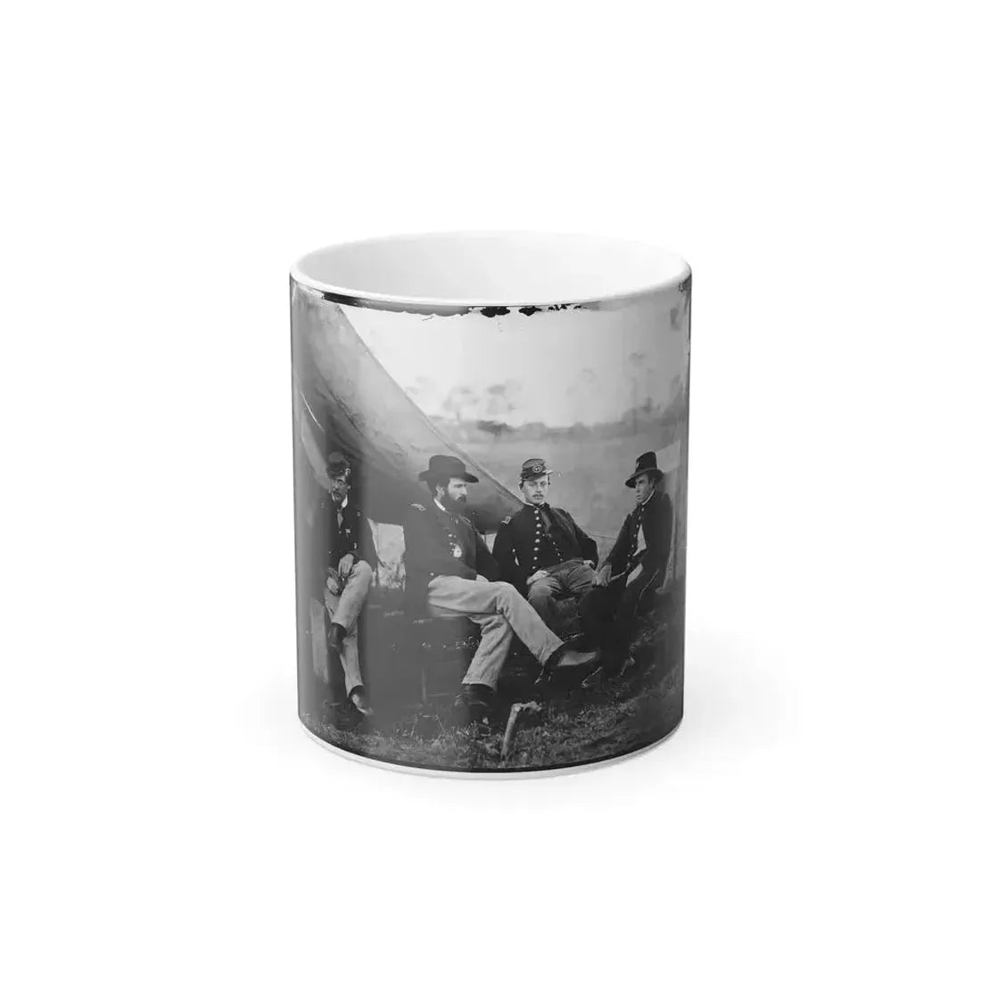 Culpeper, Virginia. Group of Officers, Headquarters, Army of the Potomac(2) (U.S. Civil War) Color Changing Coffee Mug 11oz Default Title 11oz - Go Mug Yourself