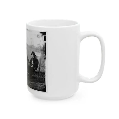 Culpeper, Virginia. Group Of Officers, Headquarters, Army Of The Potomac(2) (U.S. Civil War) White Coffee Mug - Go Mug Yourself