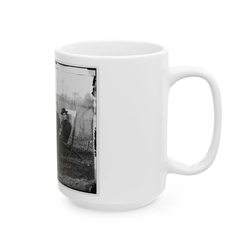 Culpeper, Virginia. Group Of Officers, Headquarters, Army Of The Potomac (U.S. Civil War) White Coffee Mug-Go Mug Yourself