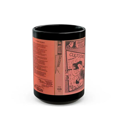 CULTOONS VOLUME 2 (VHS COVER) - Black Coffee Mug 15oz - Go Mug Yourself