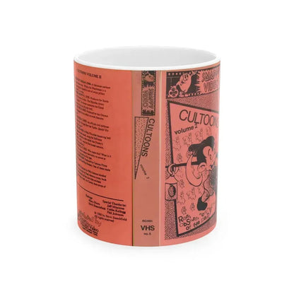 CULTOONS VOLUME 2 (VHS COVER) - White Coffee Mug 11oz - Go Mug Yourself