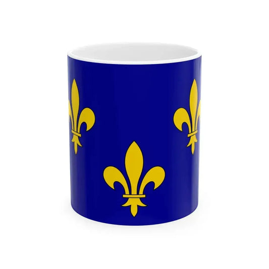 Cultural flag of Ile-de-France (France) White Coffee Mug 11oz - Go Mug Yourself