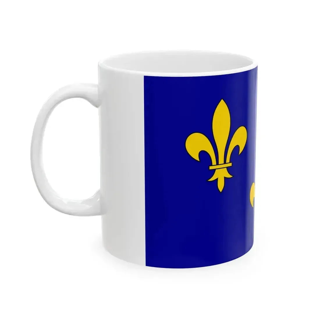 Cultural flag of Ile-de-France (France) White Coffee Mug - Go Mug Yourself