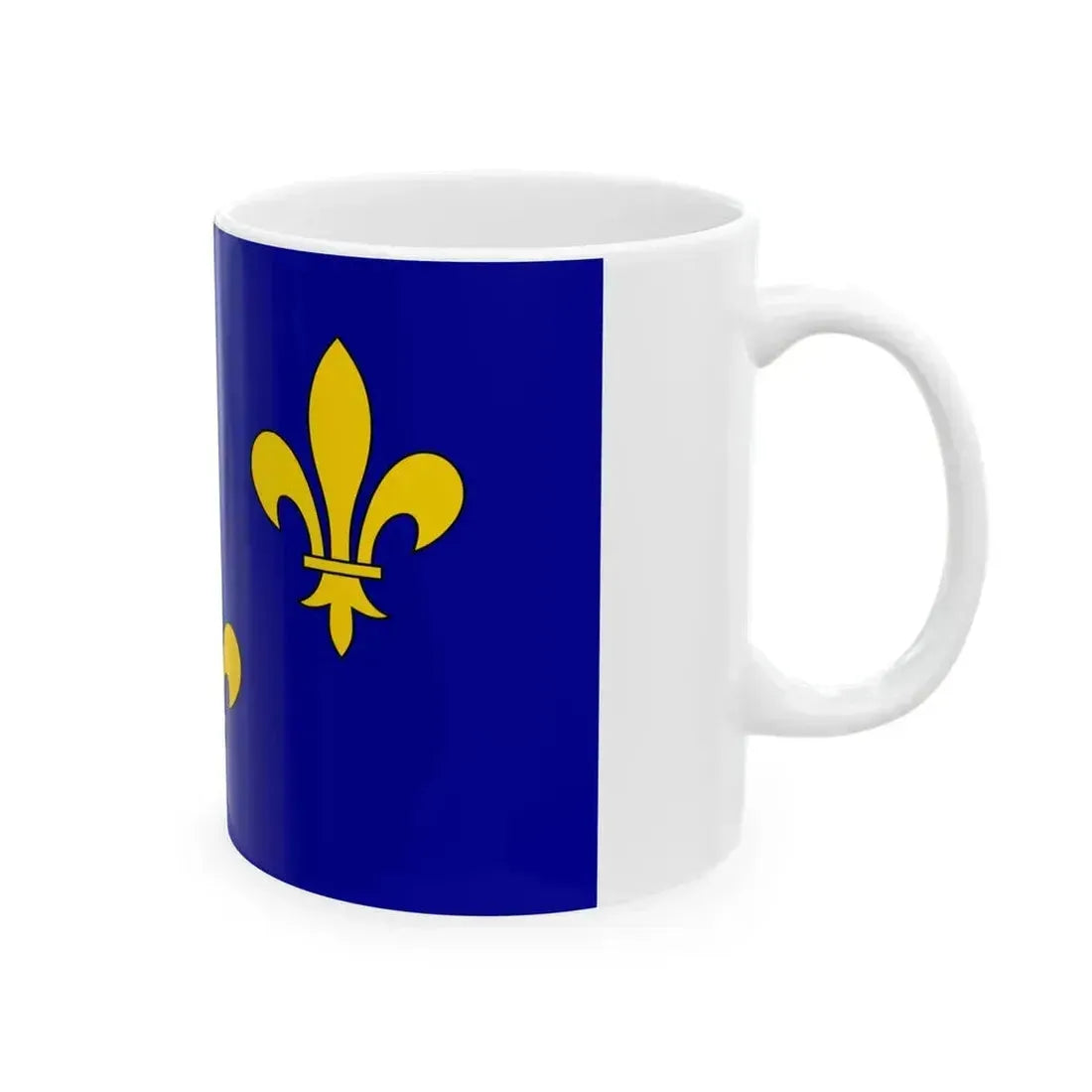 Cultural flag of Ile-de-France (France) White Coffee Mug - Go Mug Yourself