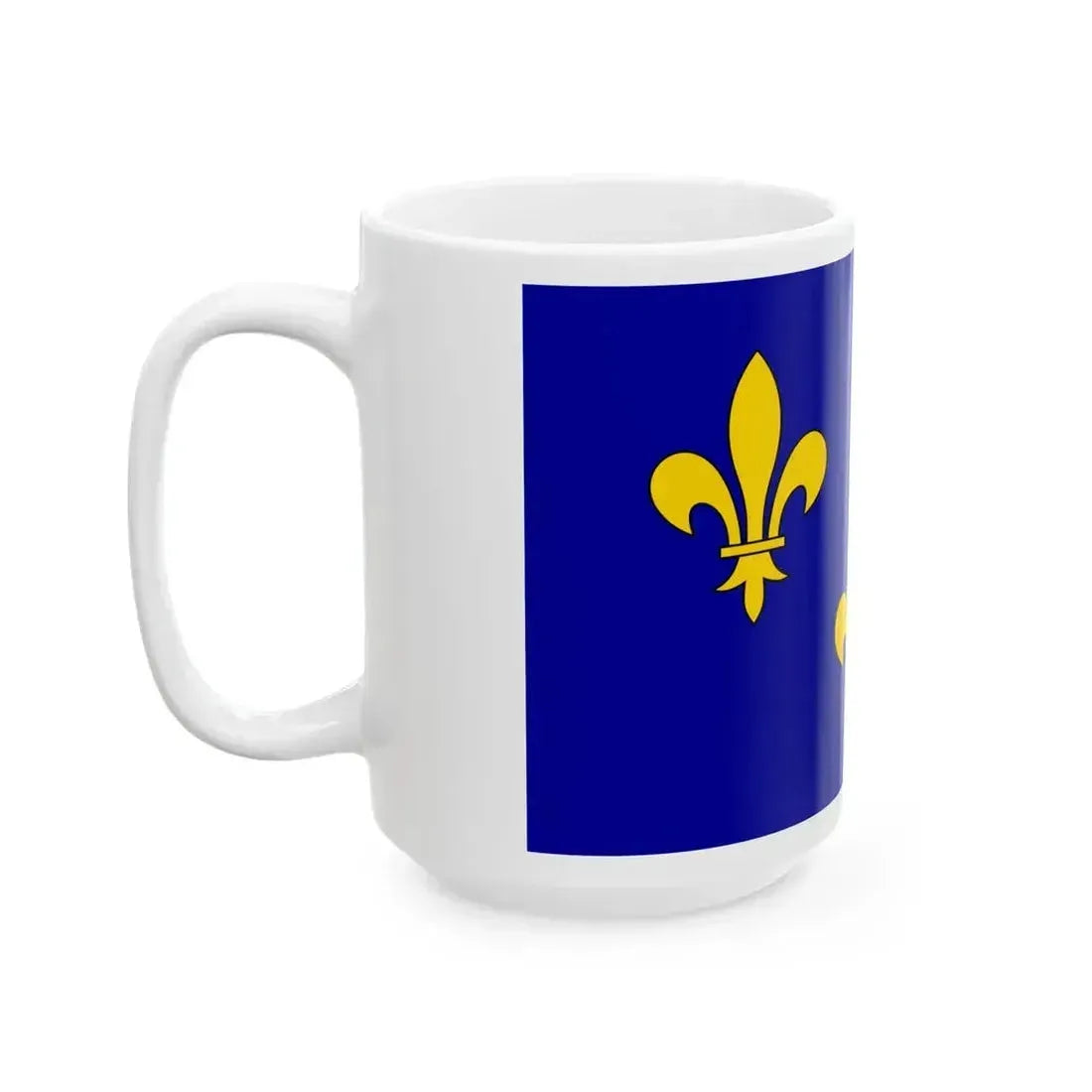 Cultural flag of Ile-de-France (France) White Coffee Mug - Go Mug Yourself