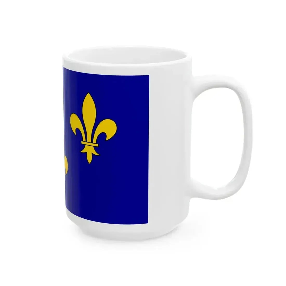 Cultural flag of Ile-de-France (France) White Coffee Mug - Go Mug Yourself