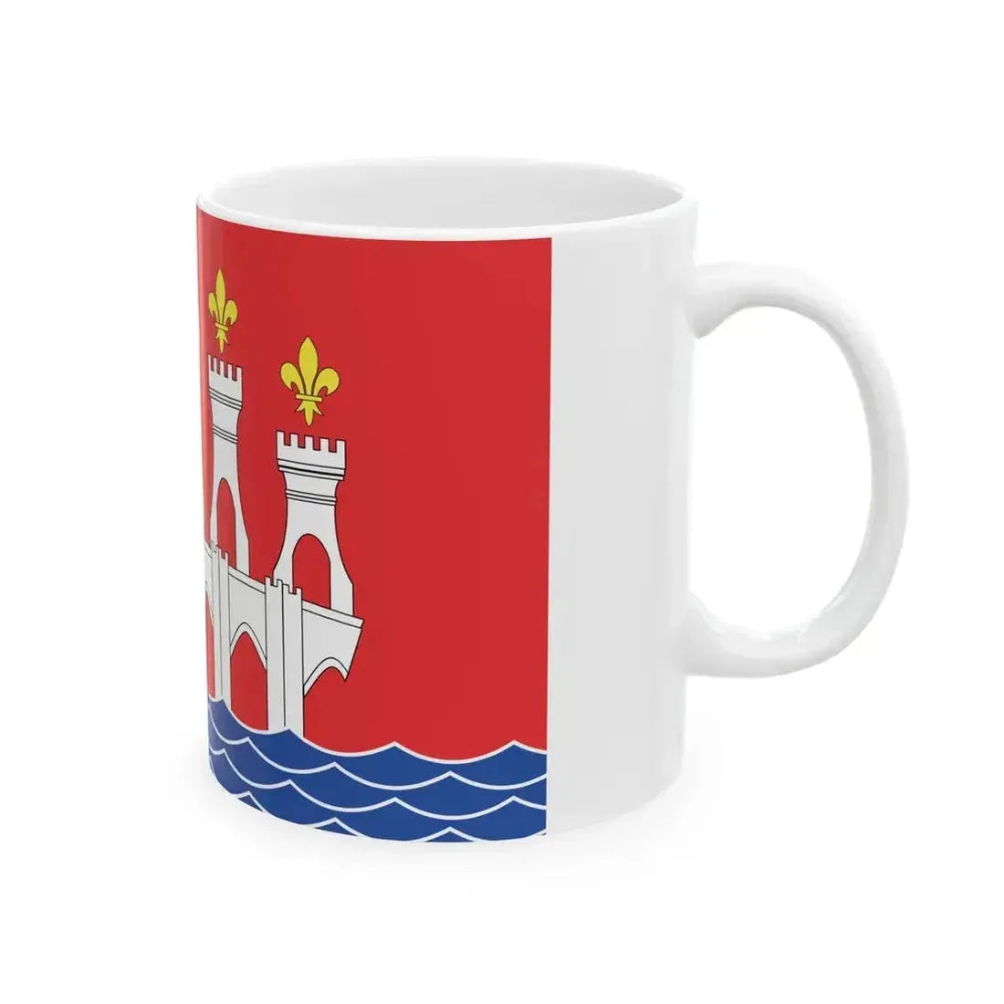 Cultural flag of Lot (France) White Coffee Mug - Go Mug Yourself