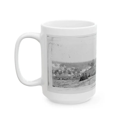 Cumberland Landing, Va. Federal Encampment On Pamunkey River, Va. (U.S. Civil War) White Coffee Mug - Go Mug Yourself