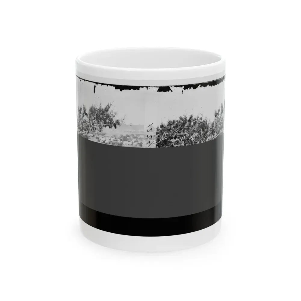 Cumberland Landing, Va. Federal Encampment; View From Tree (U.S. Civil War) White Coffee Mug 11oz - Go Mug Yourself