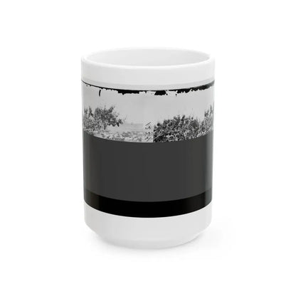 Cumberland Landing, Va. Federal Encampment; View From Tree (U.S. Civil War) White Coffee Mug 15oz - Go Mug Yourself