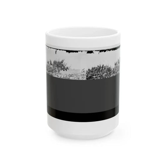 Cumberland Landing, Va. Federal Encampment; View From Tree (U.S. Civil War) White Coffee Mug 15oz - Go Mug Yourself