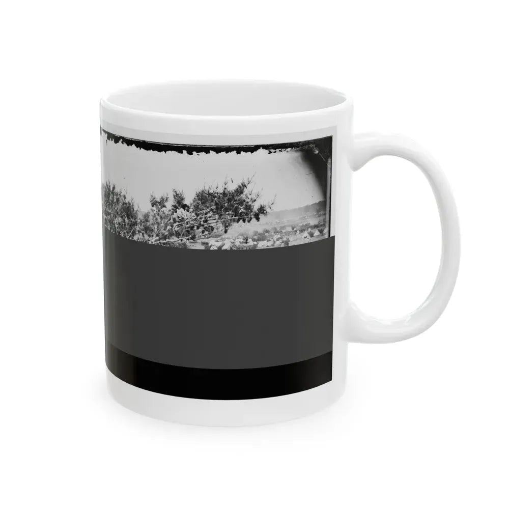 Cumberland Landing, Va. Federal Encampment; View From Tree (U.S. Civil War) White Coffee Mug - Go Mug Yourself