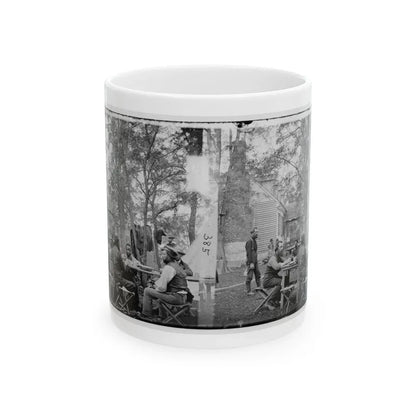 Cumberland Landing, Va. Secret Service Men At Foller's House (U.S. Civil War) White Coffee Mug 11oz - Go Mug Yourself