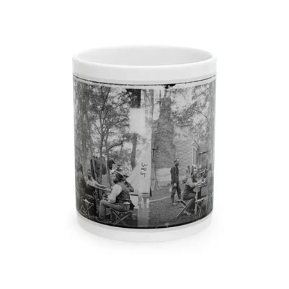 Cumberland Landing, Va. Secret Service Men At Foller's House (U.S. Civil War) White Coffee Mug 11oz - Go Mug Yourself