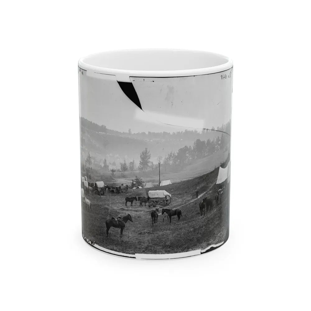 Cumberland Landing, Va. Federal Encampment; Another View (U.S. Civil War) White Coffee Mug-11oz-Go Mug Yourself