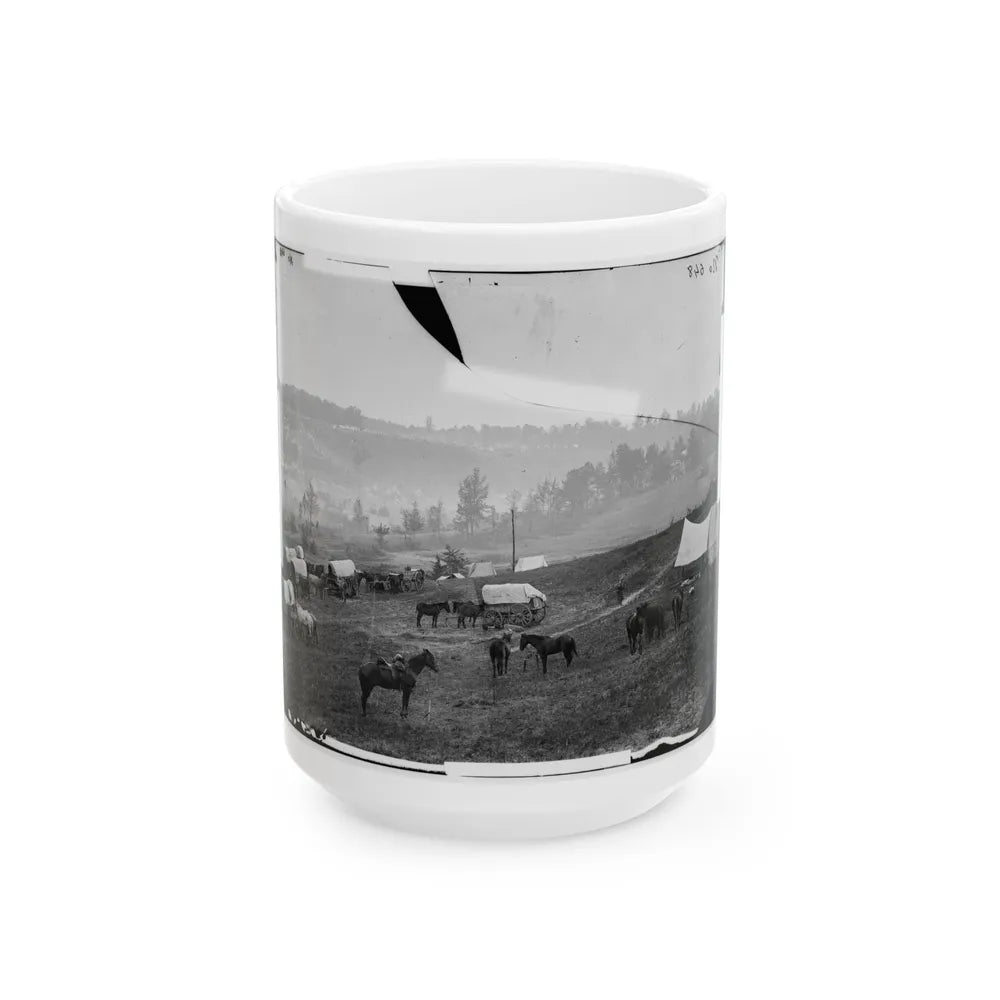 Cumberland Landing, Va. Federal Encampment; Another View (U.S. Civil War) White Coffee Mug-15oz-Go Mug Yourself