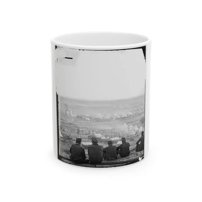 Cumberland Landing, Va. Federal Encampment On Pamunkey River, Va.; Another View (U.S. Civil War) White Coffee Mug-11oz-Go Mug Yourself