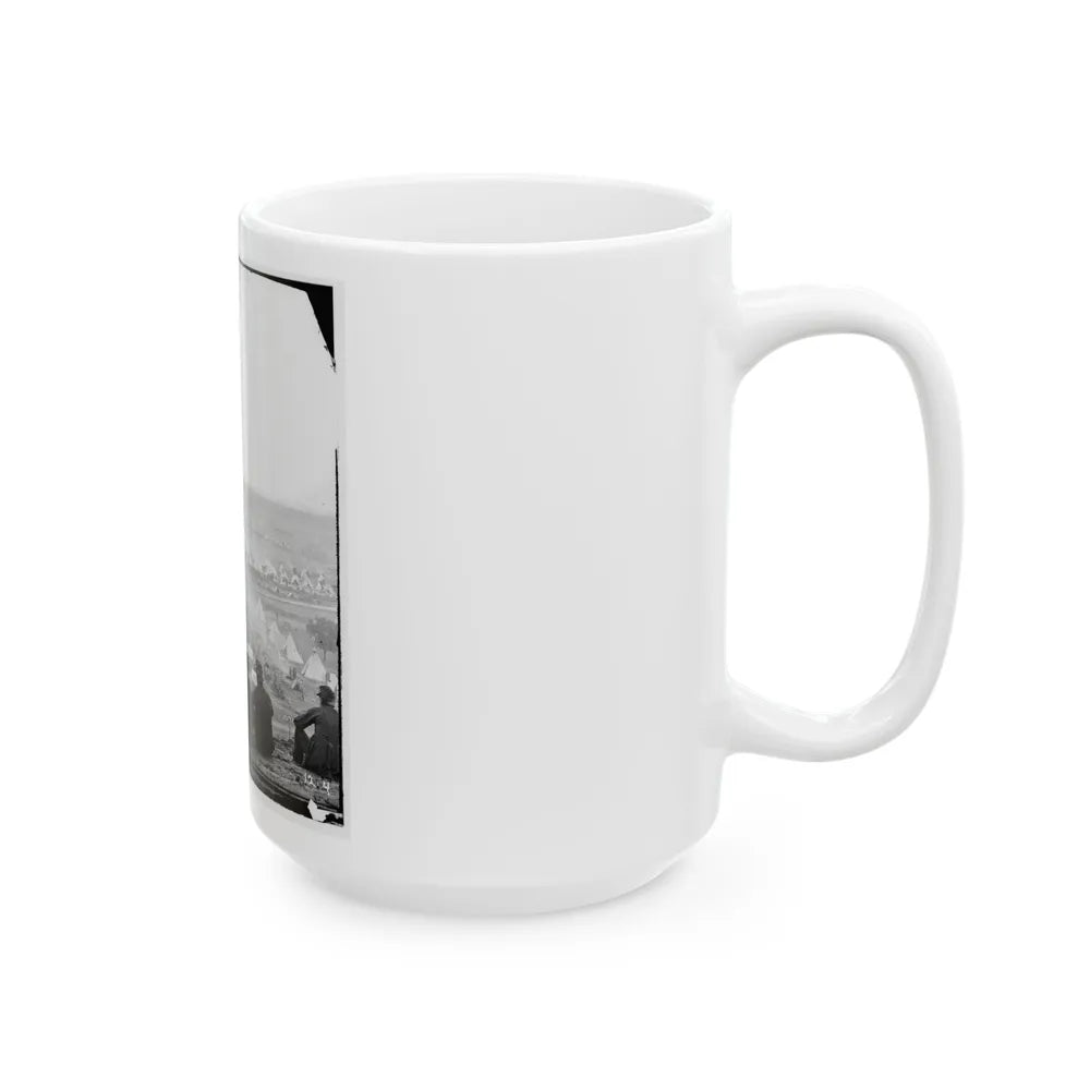 Cumberland Landing, Va. Federal Encampment On Pamunkey River, Va.; Another View (U.S. Civil War) White Coffee Mug-Go Mug Yourself