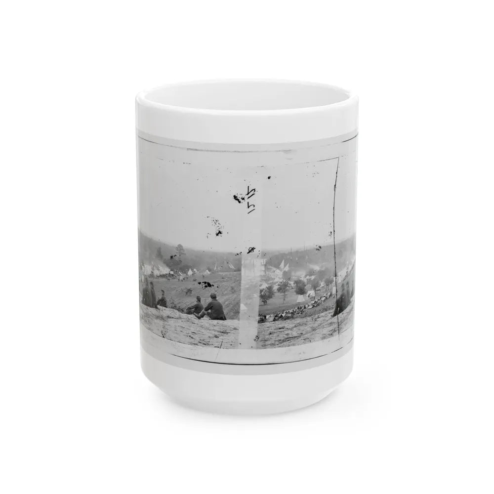 Cumberland Landing, Va. Federal Encampment On Pamunkey River, Va. (U.S. Civil War) White Coffee Mug-15oz-Go Mug Yourself