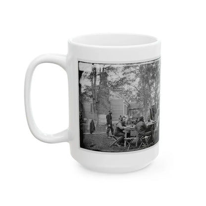 Cumberland Landing, Va. Secret Service Men At Foller's House (U.S. Civil War) White Coffee Mug-Go Mug Yourself