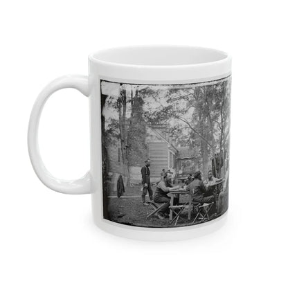 Cumberland Landing, Va. Secret Service Men At Foller's House (U.S. Civil War) White Coffee Mug-Go Mug Yourself