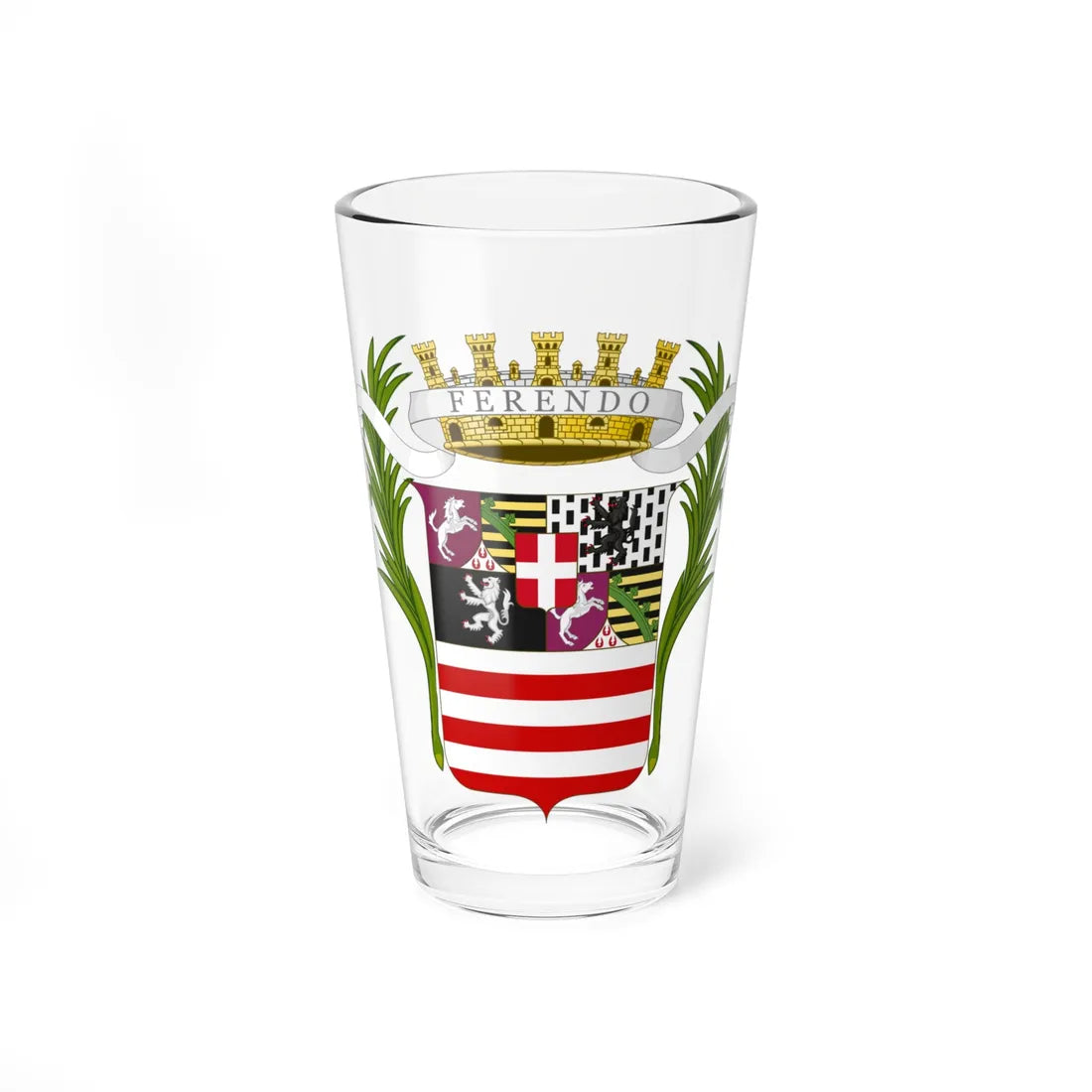 Cuneo-Stemma (Italy) (Coat of Arms) Pint Glass 16oz - Go Mug Yourself