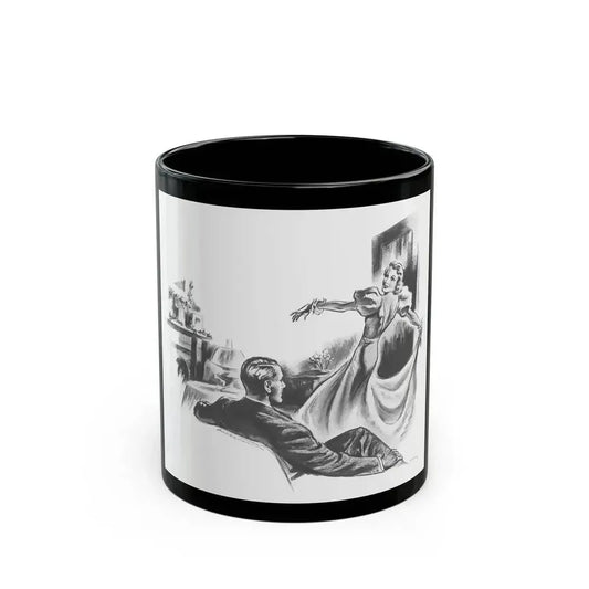 Cupid Goes Dancing by Hettie Vincent Nutbrown, Film Pictorial magazine, 1938 - Black Coffee Mug 11oz - Go Mug Yourself