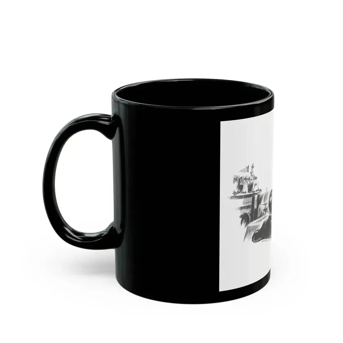 Cupid Goes Dancing by Hettie Vincent Nutbrown, Film Pictorial magazine, 1938 - Black Coffee Mug - Go Mug Yourself