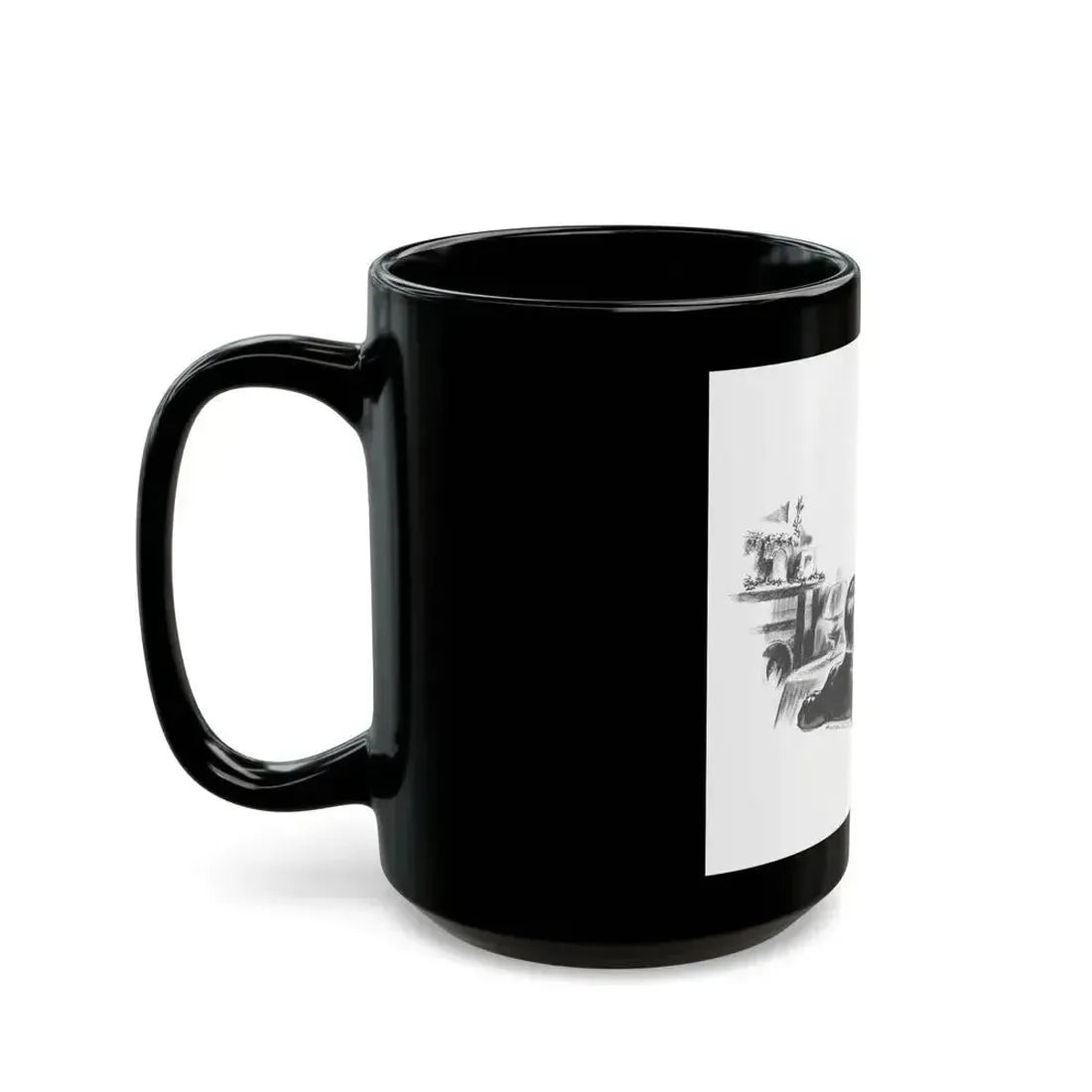 Cupid Goes Dancing by Hettie Vincent Nutbrown, Film Pictorial magazine, 1938 - Black Coffee Mug - Go Mug Yourself