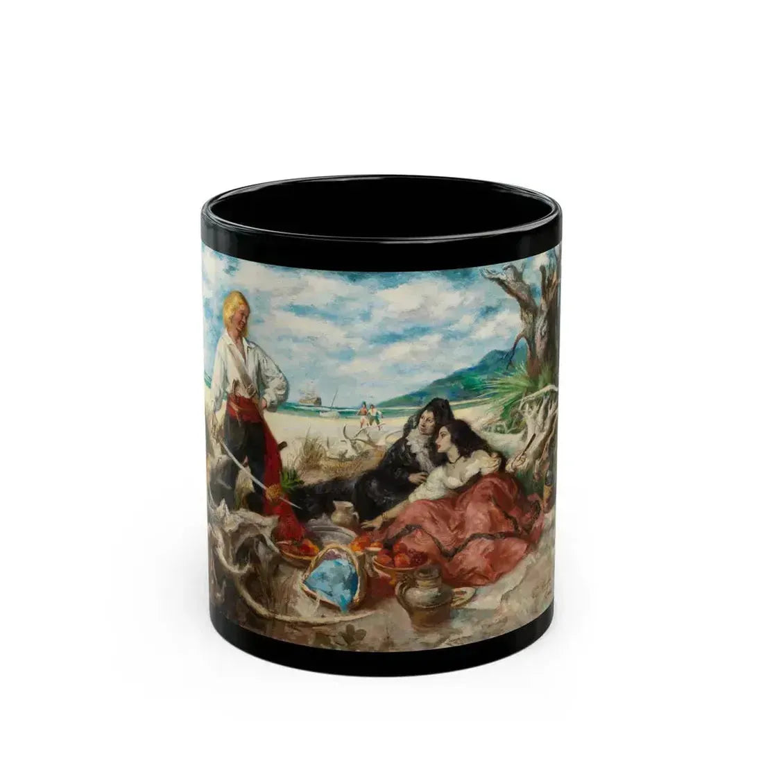 Cupid is a Fat Duenna, The Saturday Evening Post story illustration - Black Coffee Mug 11oz - Go Mug Yourself