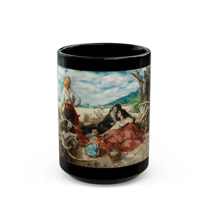Cupid is a Fat Duenna, The Saturday Evening Post story illustration - Black Coffee Mug 15oz - Go Mug Yourself