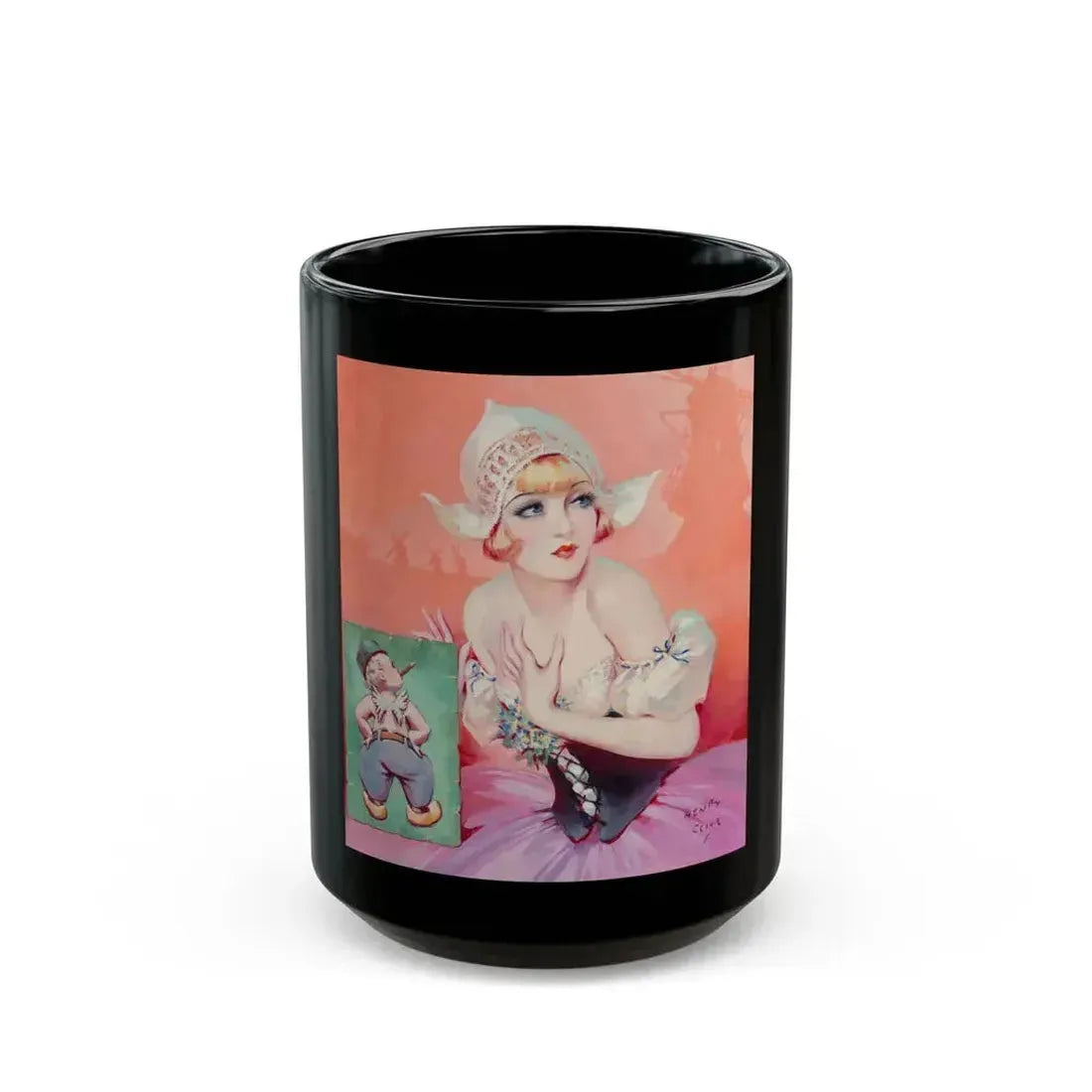 Cupids, The American Weekly magazine cover, June 11, 1933 - Black Coffee Mug 15oz - Go Mug Yourself