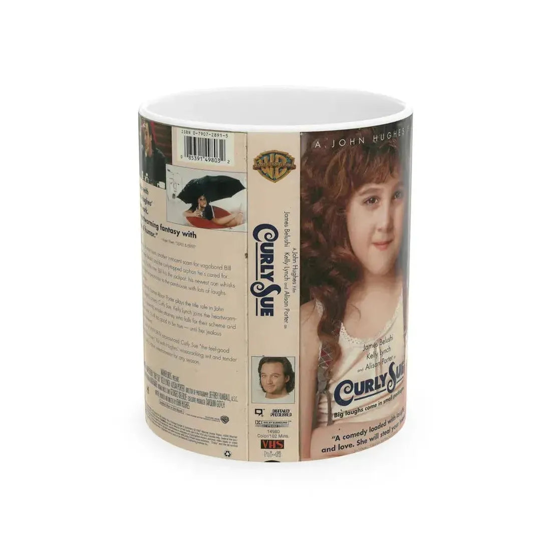 CURLY SUE (VHS COVER) - White Coffee Mug 11oz - Go Mug Yourself