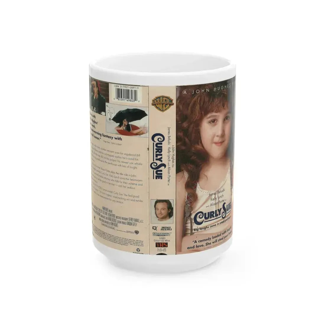 CURLY SUE (VHS COVER) - White Coffee Mug 15oz - Go Mug Yourself