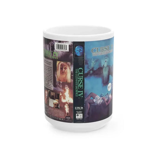 CURSE 4 THE ULTIMATE SACRIFICE (VHS COVER) - White Coffee Mug 15oz - Go Mug Yourself