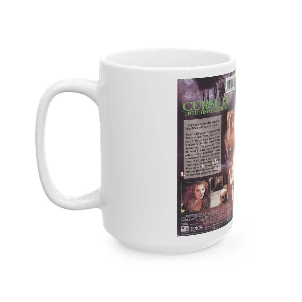 CURSE 4 THE ULTIMATE SACRIFICE (VHS COVER) - White Coffee Mug-Go Mug Yourself