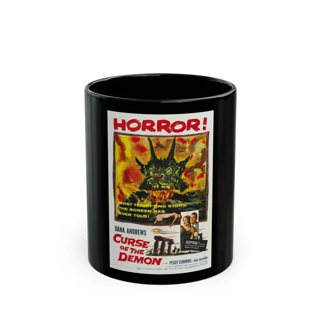 CURSE OF THE DEMON 1957 Movie Poster - Black Coffee Mug 11oz - Go Mug Yourself